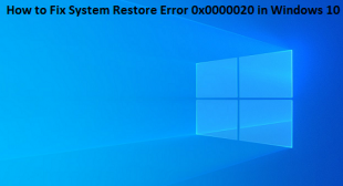 How to Fix System Restore Error 0x0000020 in Windows 10 – norton.com/setup