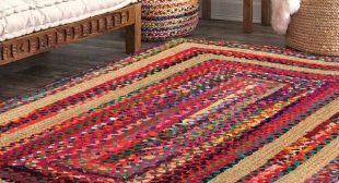 Rectangle Carpets | Hand Woven Jute & Cotton Chindi Carpet | Contemporary Carpet | Centre Table Carpet | Easy to Wash Carpet & Custom Sizes