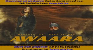 आवारा Awaara Badshah Lyrics in Hindi
