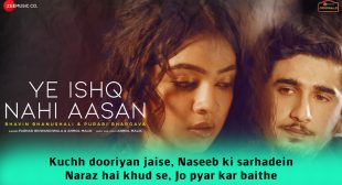 Ye इश्क़ Ishq Nahi Aasan Lyrics in Hindi – Farhad Bhiwandiwala