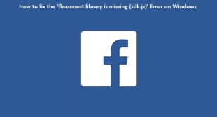 How to fix the ‘fbconnect library is missing (sdk.js)’ Error on Windows