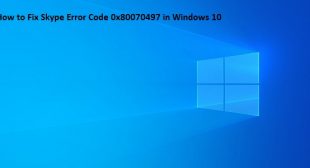 How to Fix Skype Error Code 0x80070497 in Windows 10 – McAfee Activate