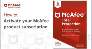 Mcafee Activate-How to activate mcafee product